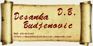 Desanka Buđenović vizit kartica